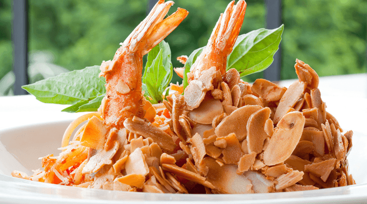 Crevettes panées aux amandes effilées