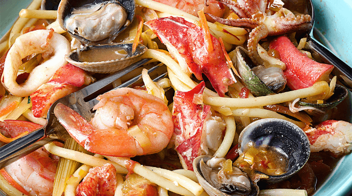 Spaghetti fruits de mer