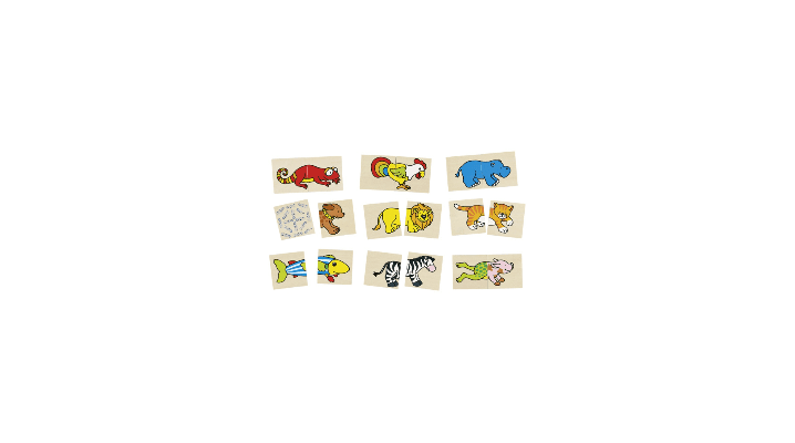 Jeu De Mémo & Puzzle Animaux