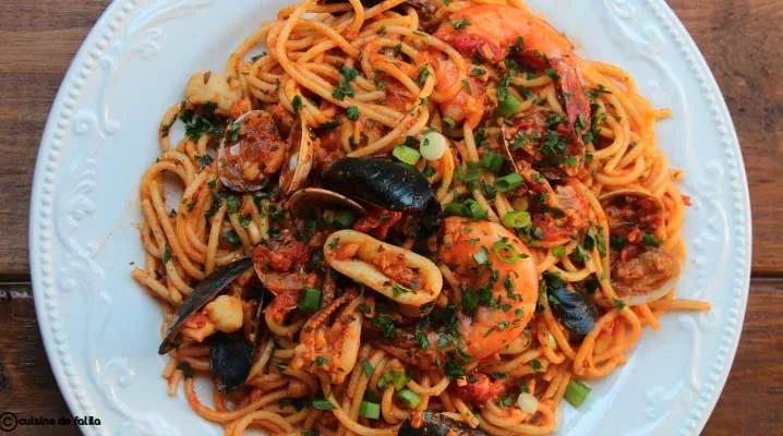 Spaghetti fruits de mer