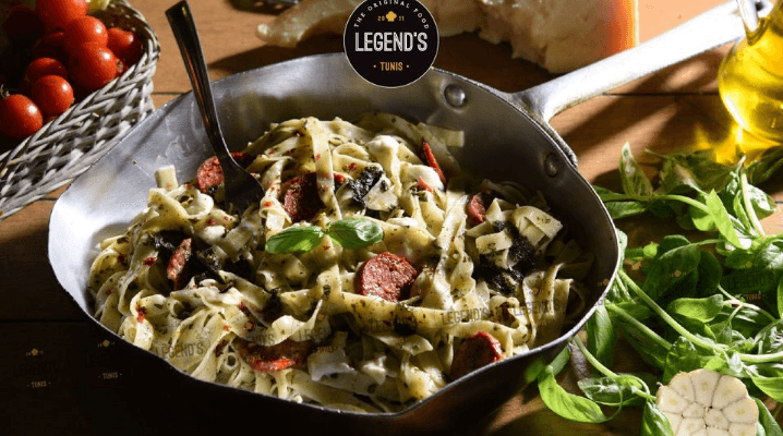 Tagliatelle Pesto et Pepperoni