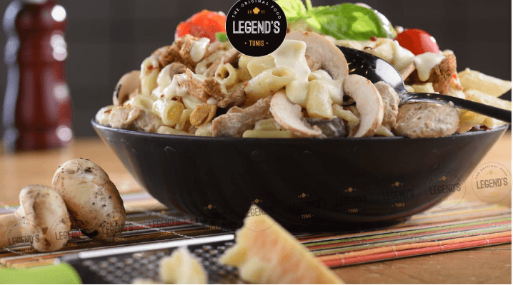 Penne au Poulet et Champignons