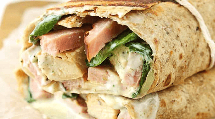 Sandwich Naan Cordon bleu