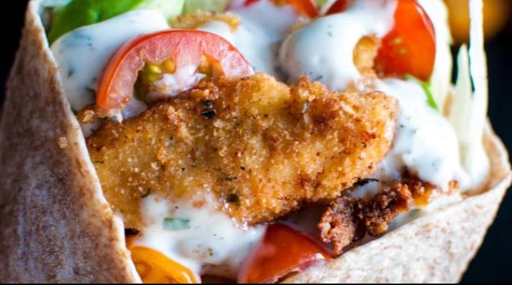 Sandwich Naan Escalope panée