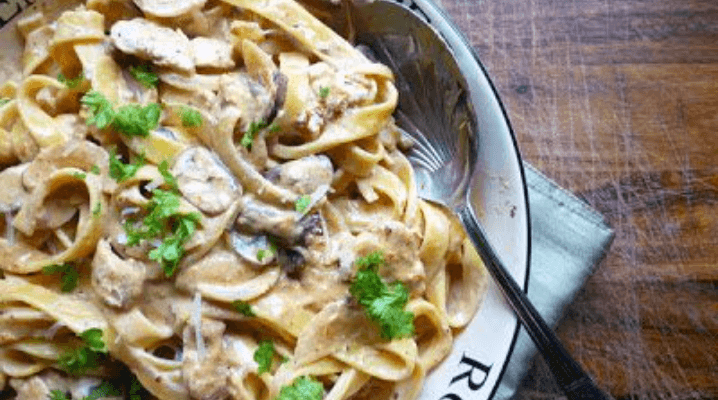 Tagliatelle pollo funghi