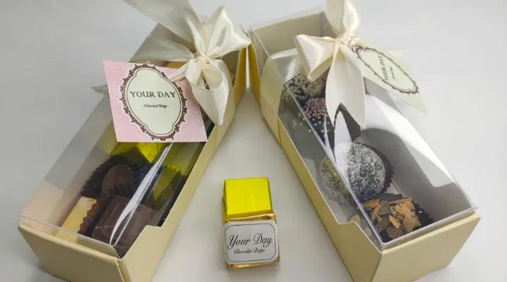 Boîte chocolat belge &boîte dattes majhoul