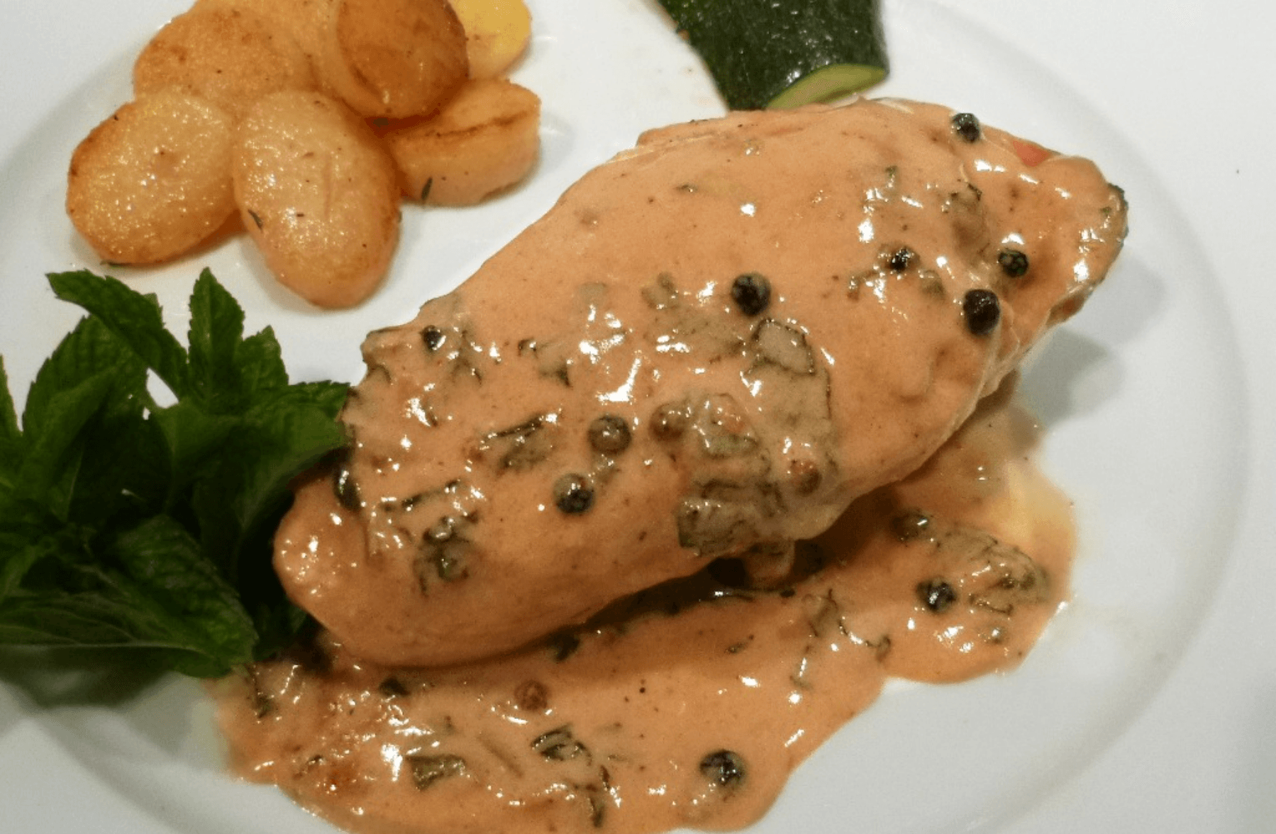 Escalope sauce poivre