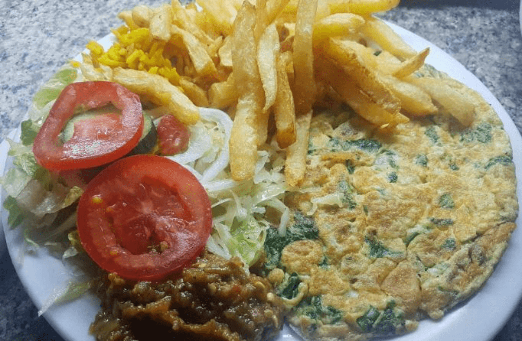 Omelette poulet  fromage