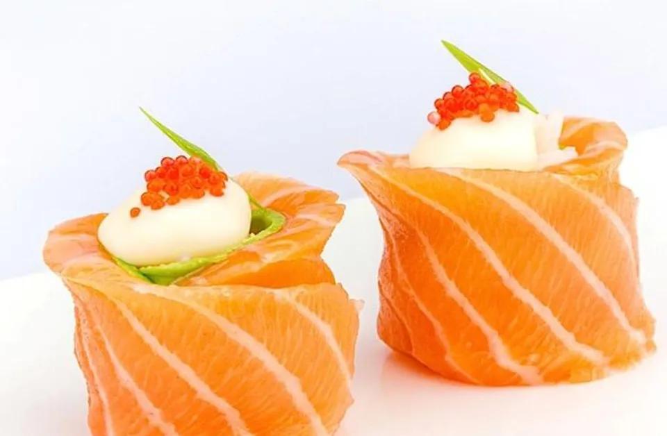 Saumon fraidoux crevette tempura