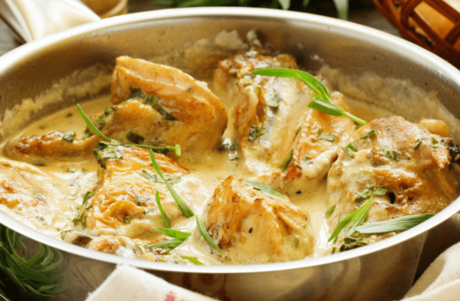 Emincé de poulet à la crème