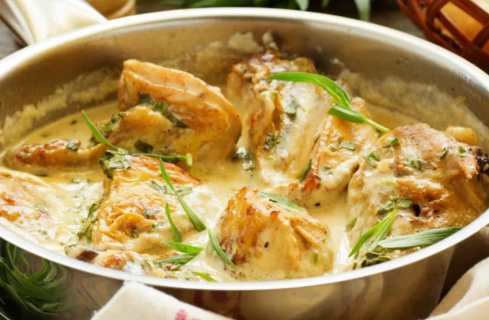 Emincé de poulet à la crème