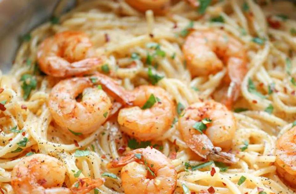 Spaghetti crevettes
