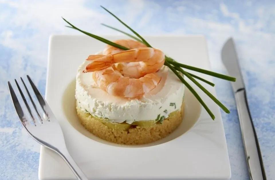 Mini cheesecake crevette