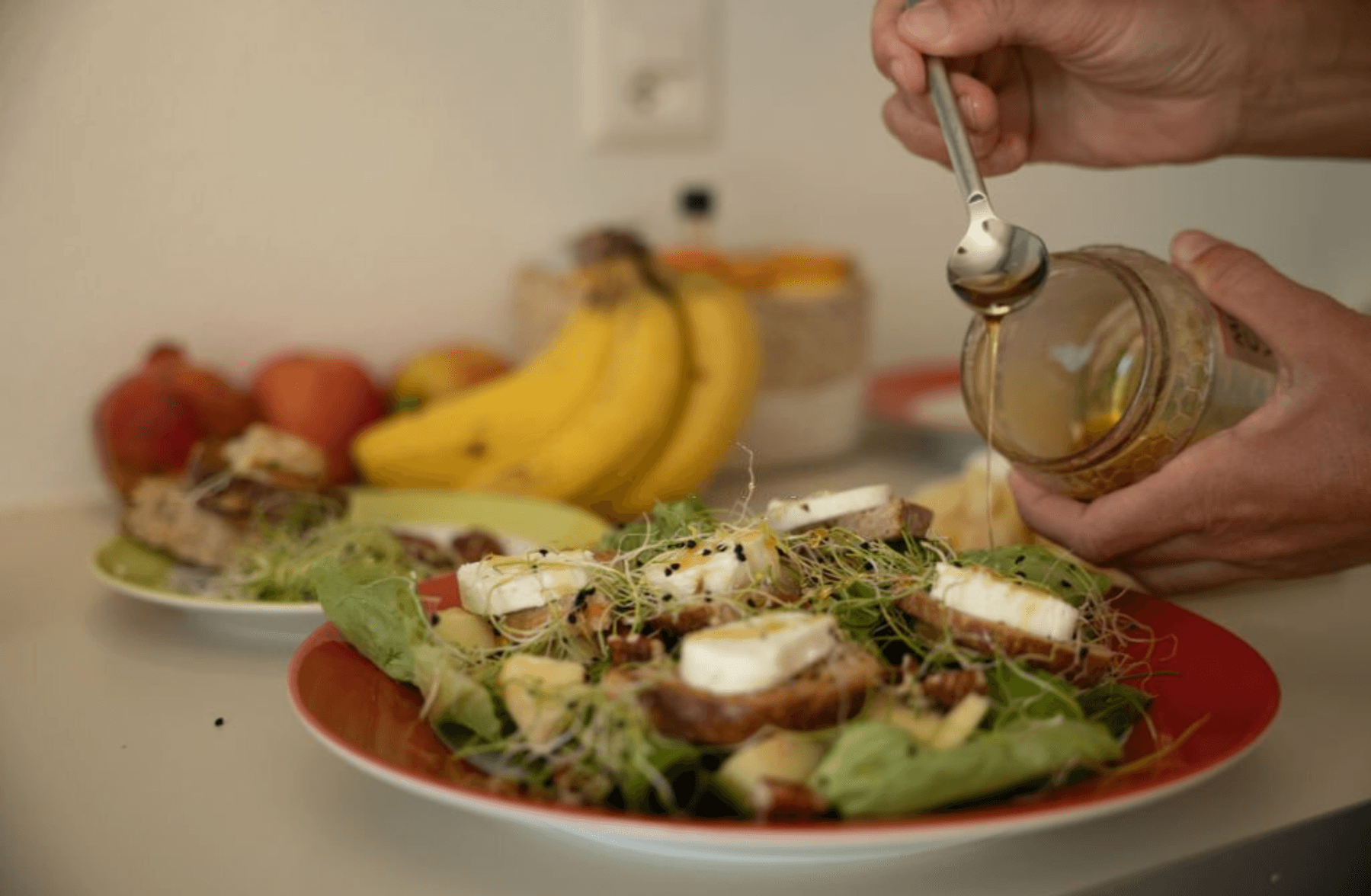 Salade de chèvre chaud au miel de thym