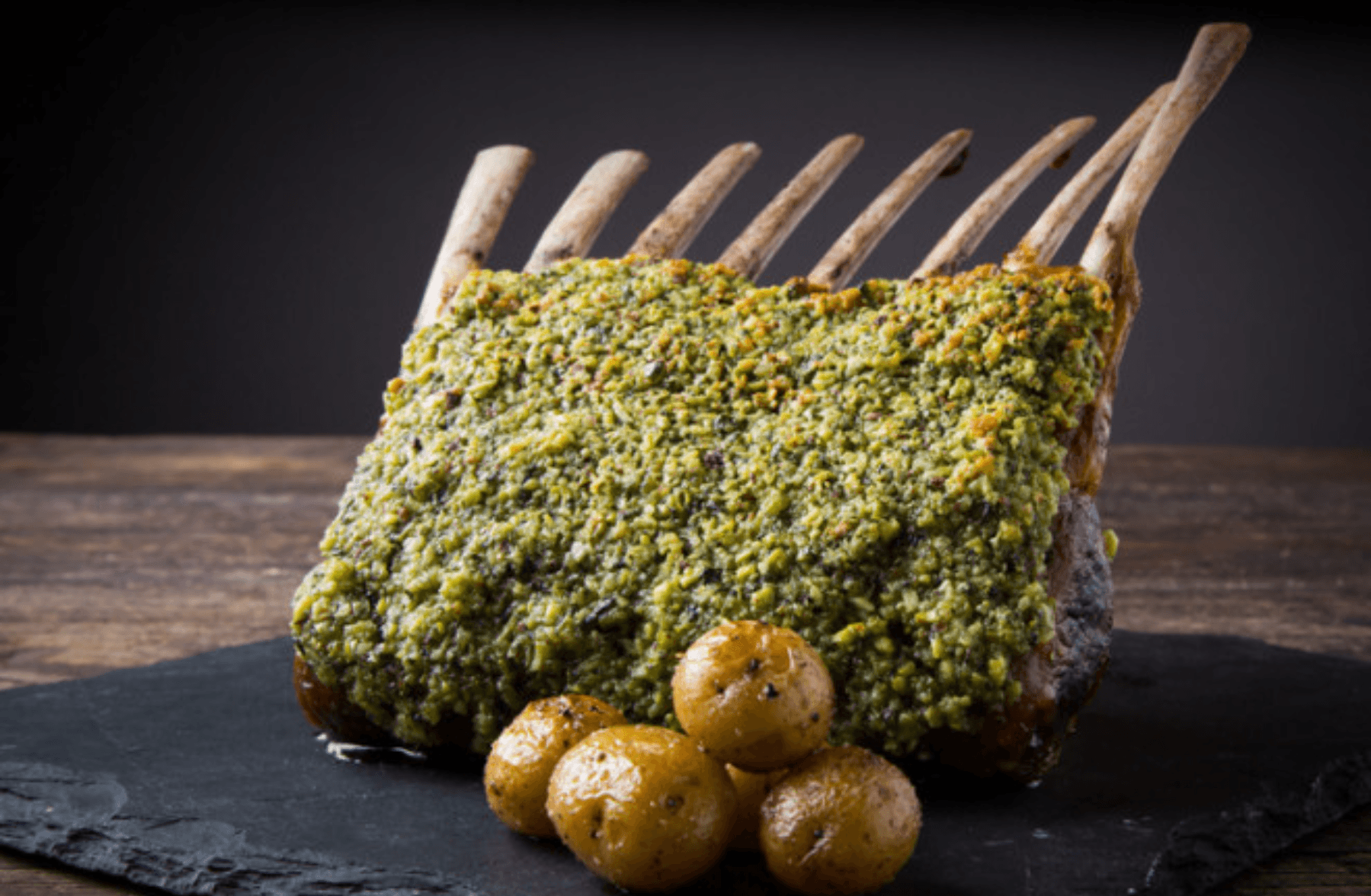 Carré d'agneau à la pistache