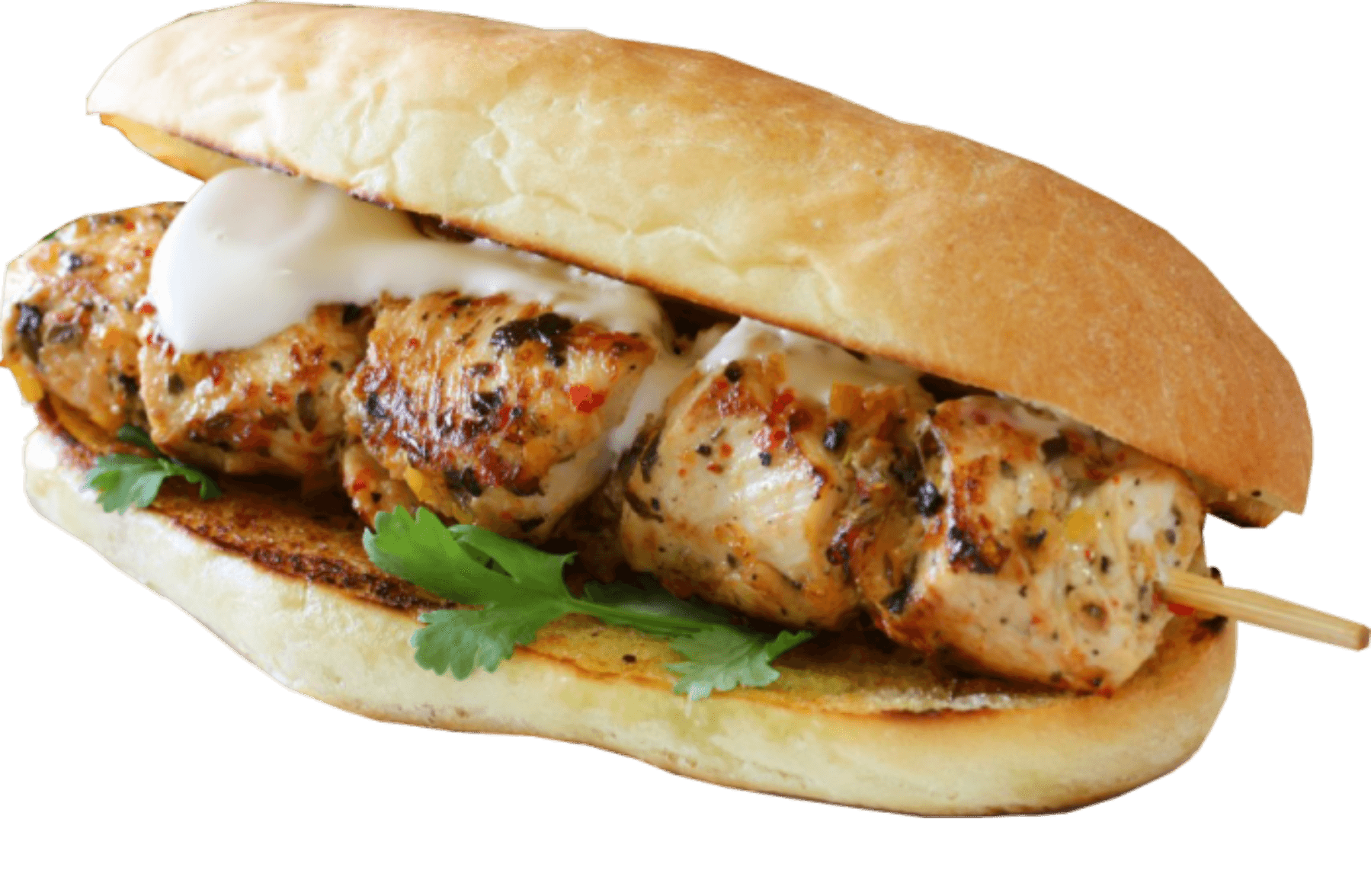 Sandwich Brochettes de poulet