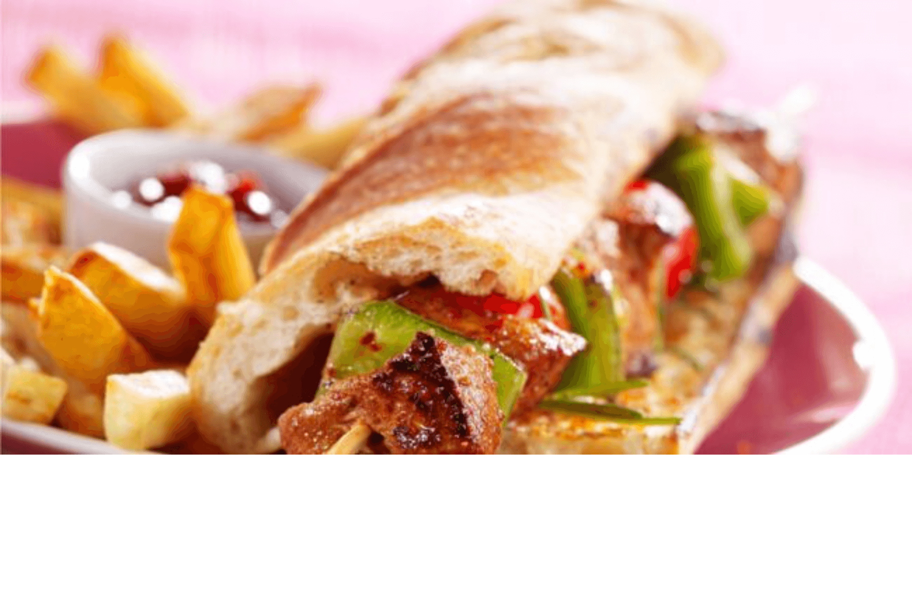 Sandwich Brochettes de boeuf