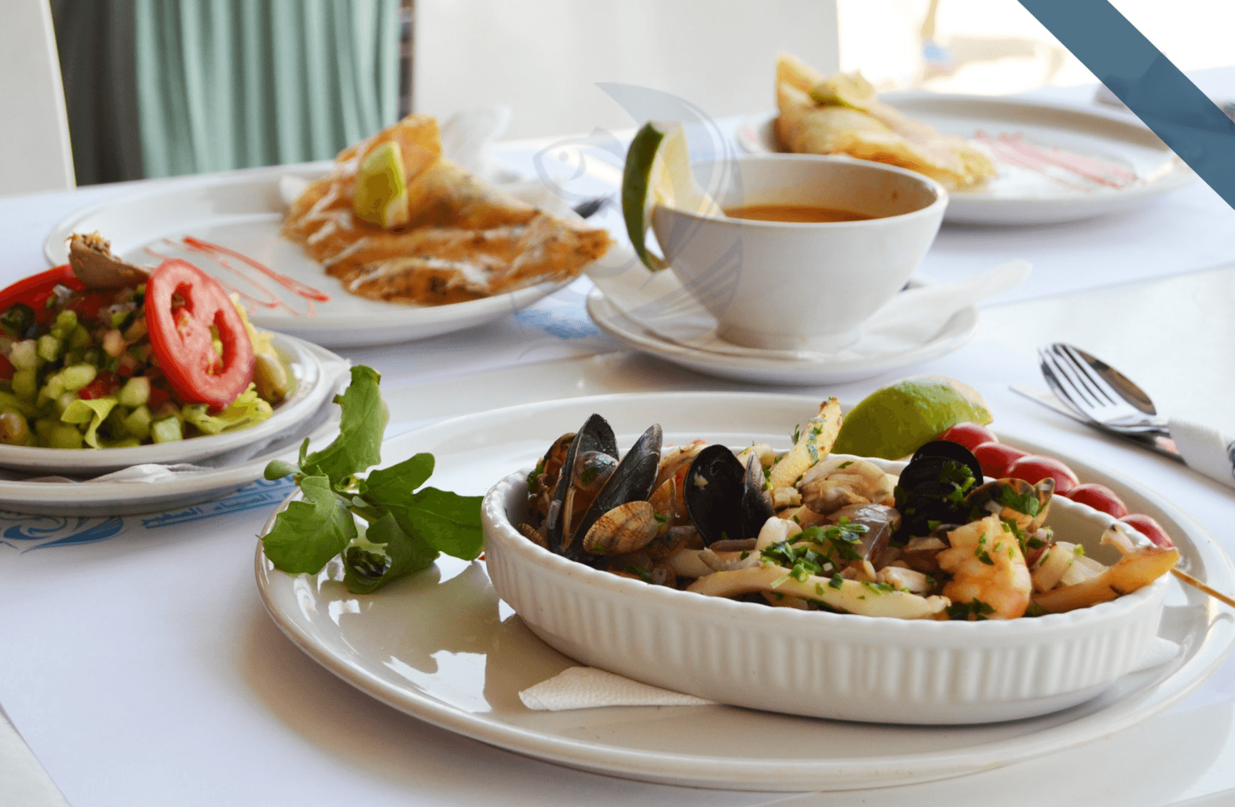 Fruits de mer sautés à l'ail