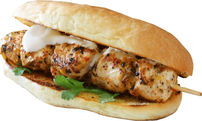 Sandwich Brochettes Poulet