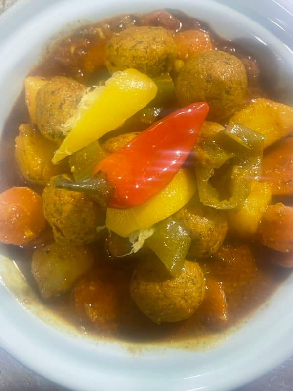 Tajine De Boulettes De Merlan Aux Légumes