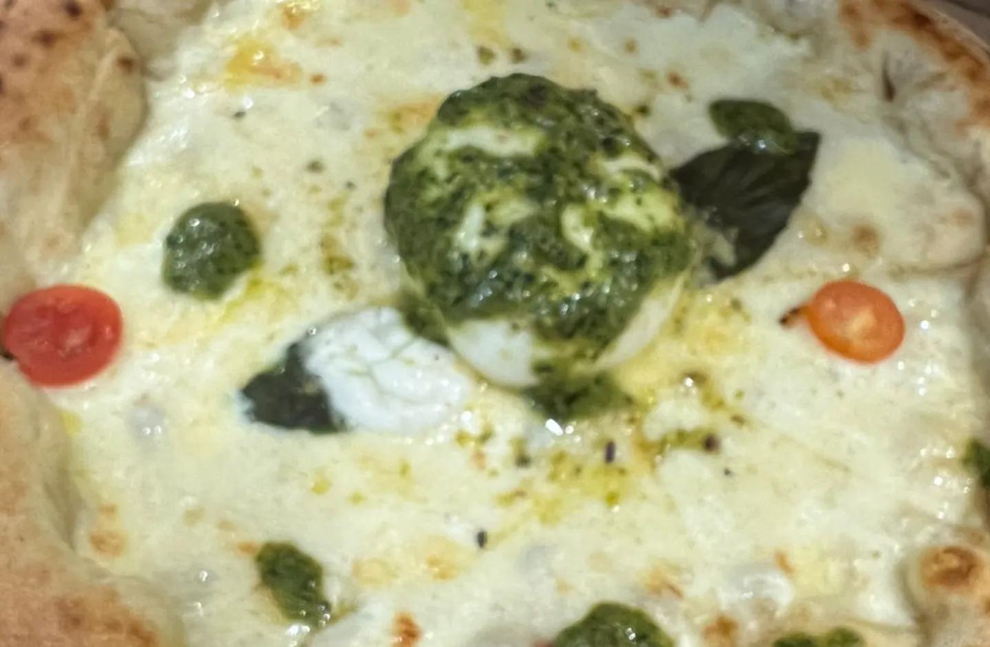 Pizza Pesto Crevettes