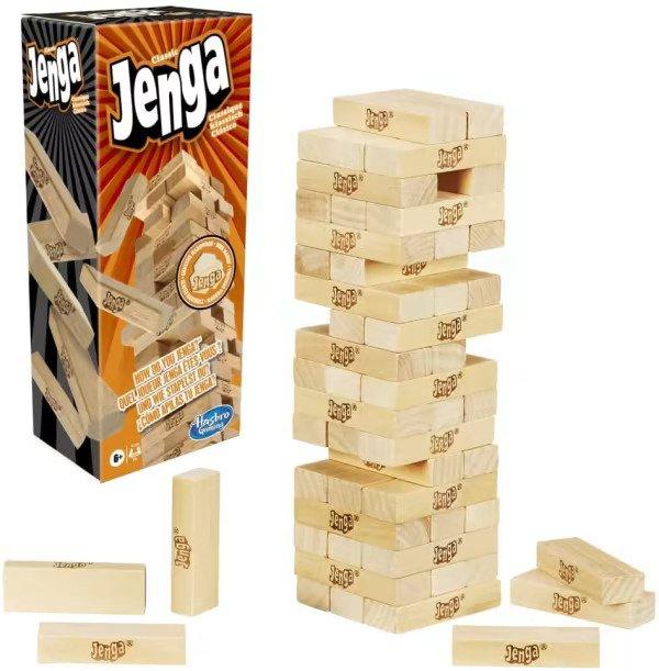 Jenga Classique - Jeu Avec Blocs En Bois Masif Véritable