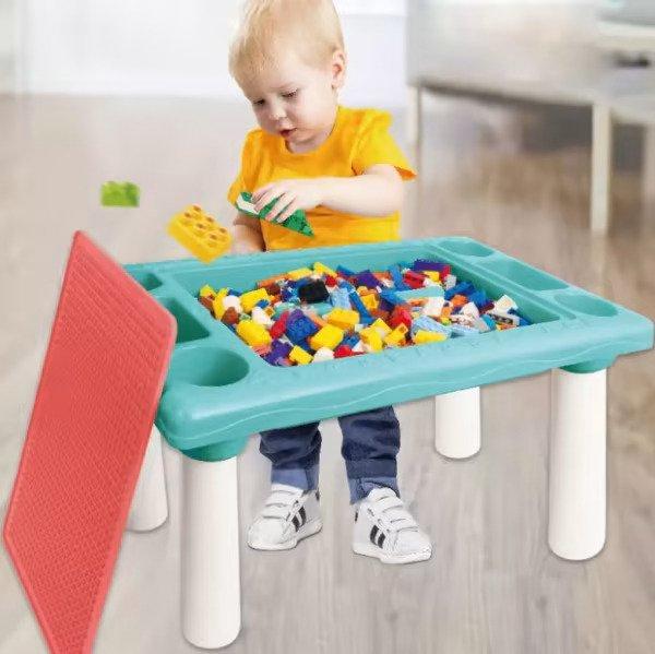 Table De Blocs De Jouets Multifonctionnelle Avec 300 Pcs