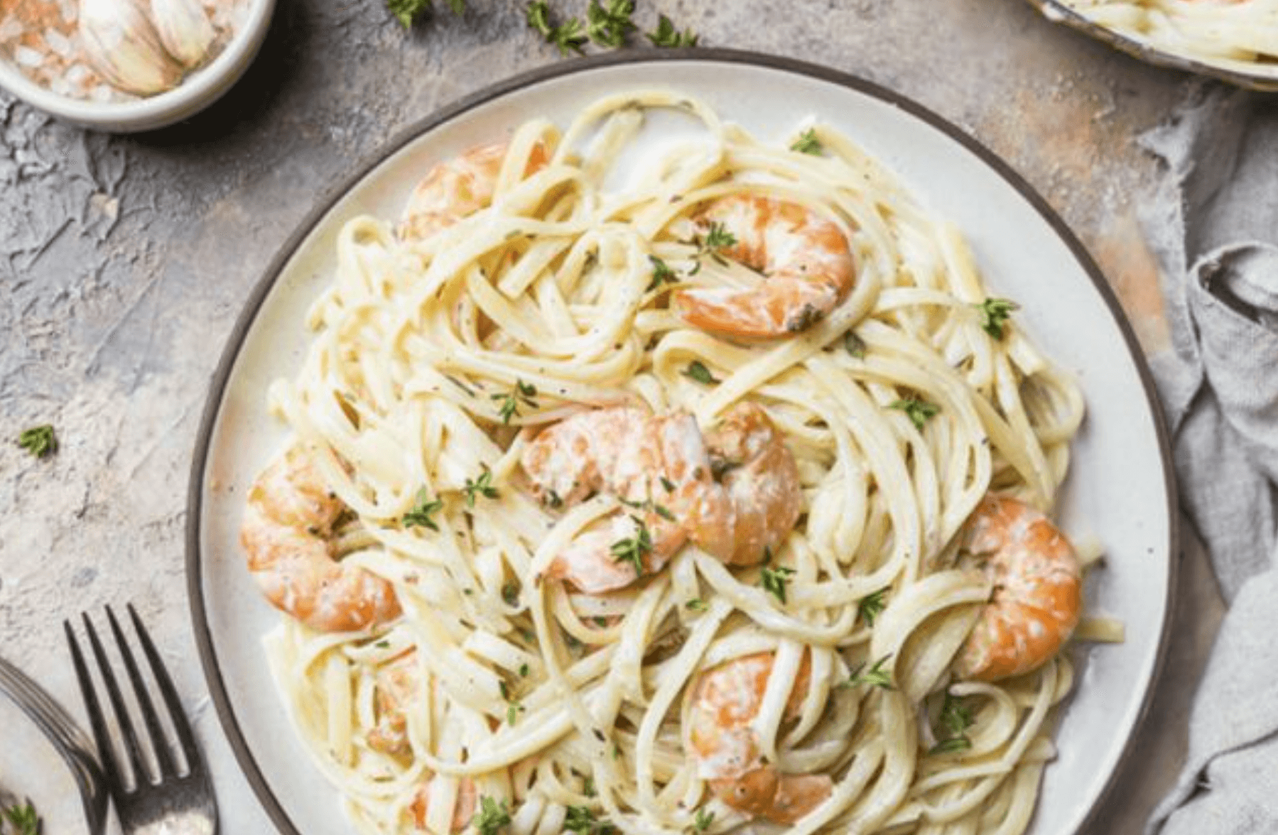 Pâtes aux Crevettes