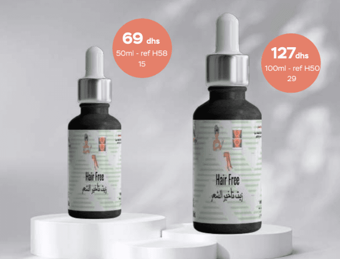 Huile réduisant de repousse des poils