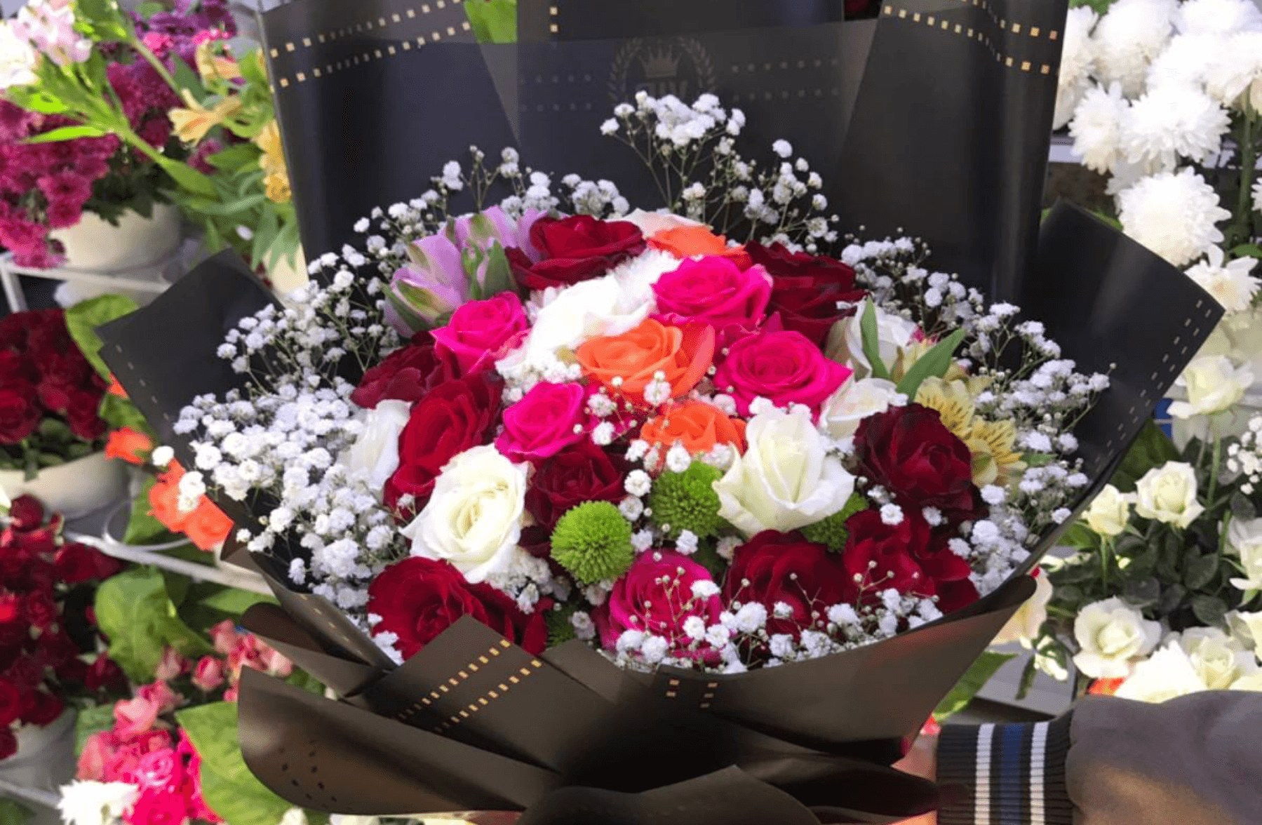 Bouquet De Fleurs Panaché Main