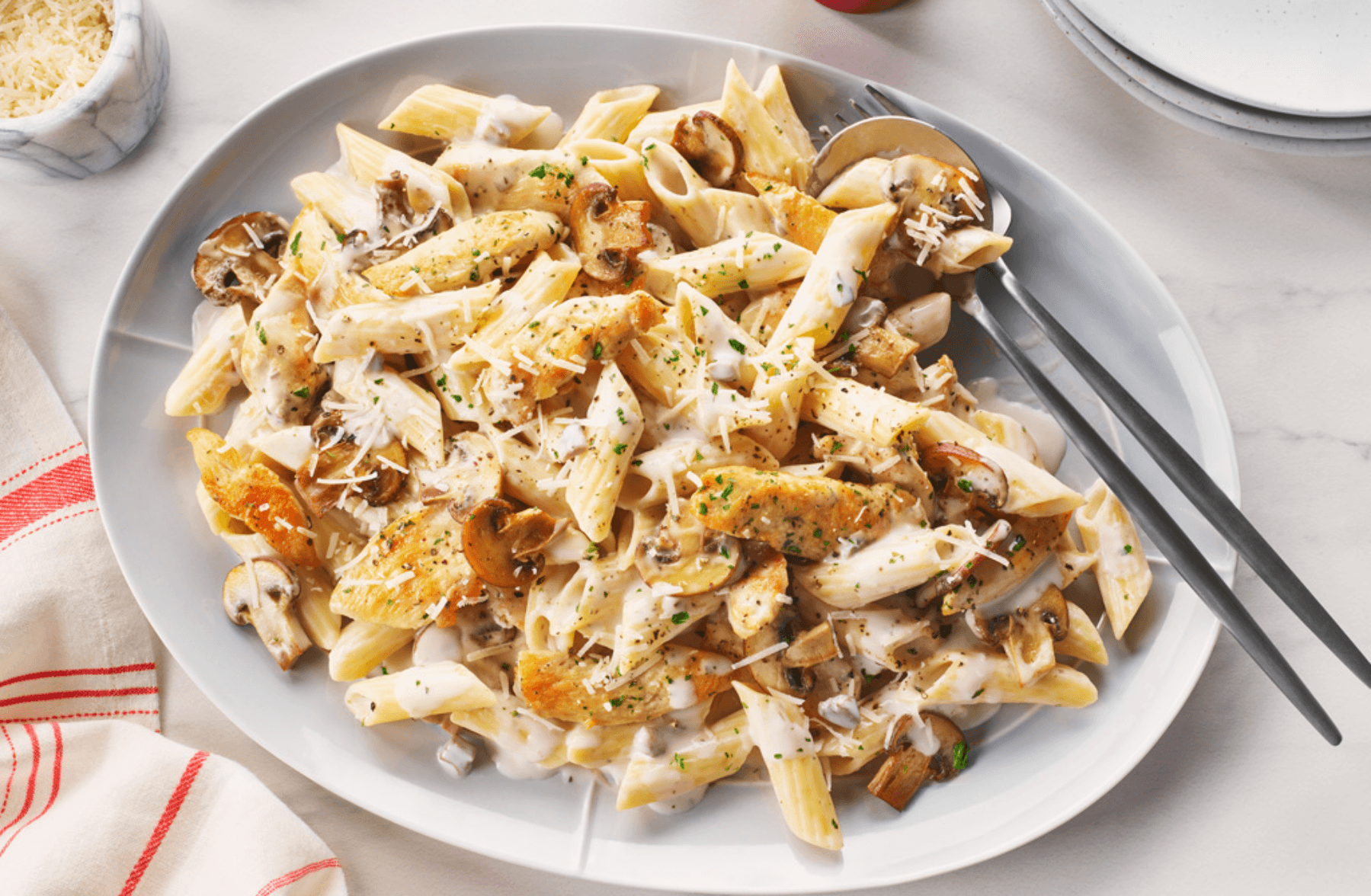 Pâtes Poulet aux Champignons