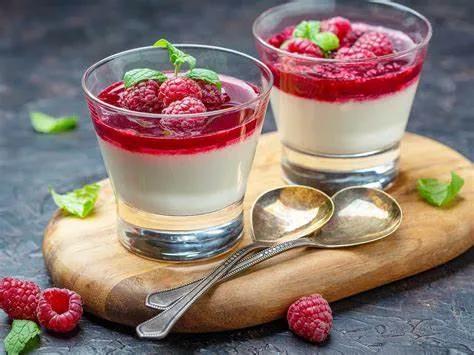 Panna cotta fruits rouge