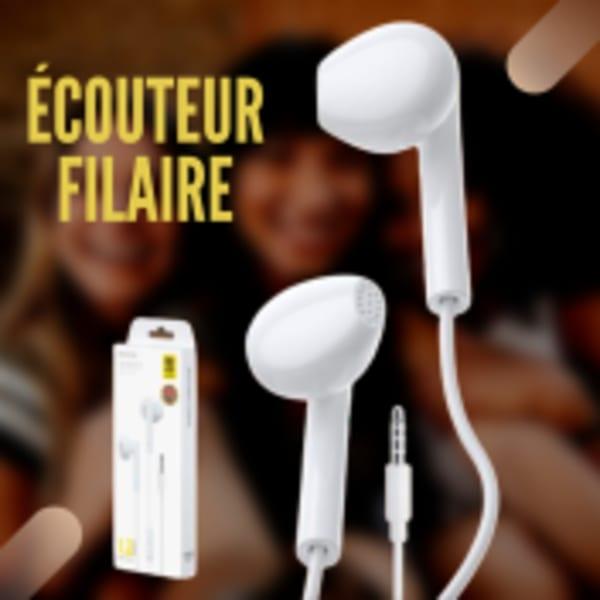 Ecouteur AUX filaire 3,5 mm - Blanc WK YA01 REMAX