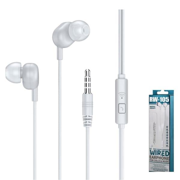 Ecouteurs avec micro Intra-auriculaire Jack 3,5 mm Remax RW-105