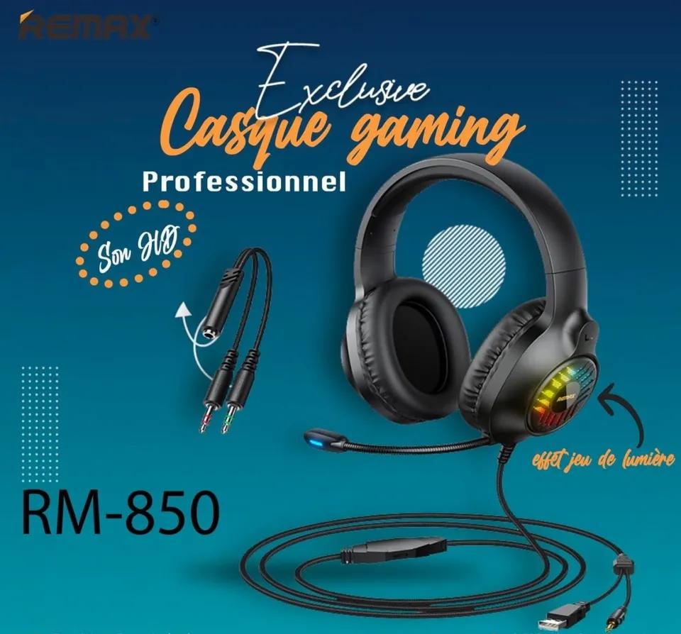 Casque de jeu filaire professionnel avec micro RM850