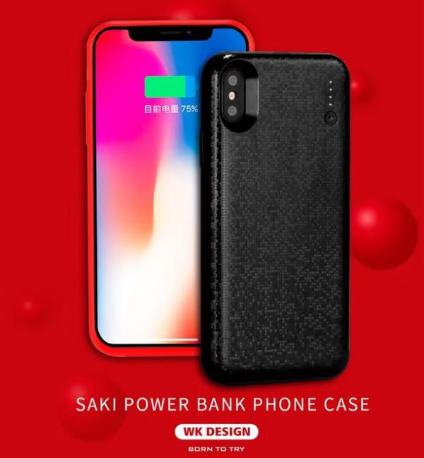 Pochette Power Bank IPhone X/6+/7+/8+ 3600mAh Coque SAKI REMAX WP-029