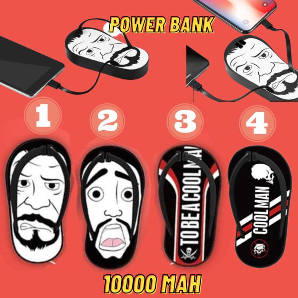 Power bank 10000 MAh Sous Forme De Chaussure Avec 2 Câbles Intégrés Pour Android, IPhone & Type C, REMAX PRODA PD-P03