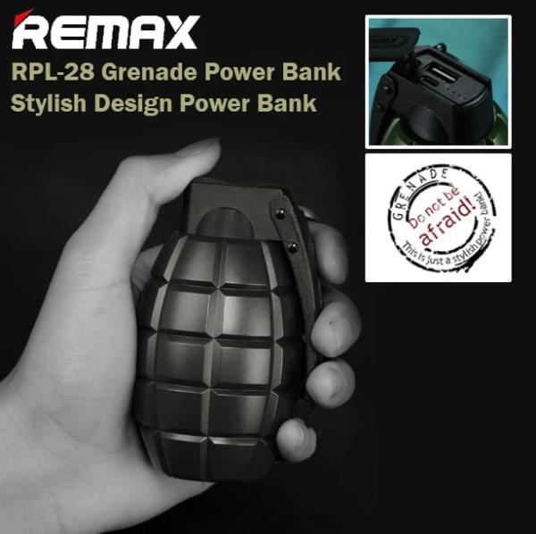 Power Bank 5000 Mah Grenade Verte Port USB REMAX RPL-28