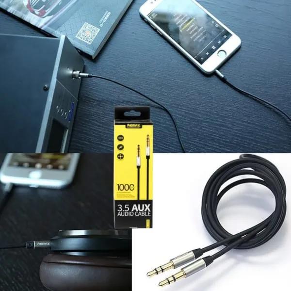 CABLE AUXILIARE 3,5 Mm AUDIO CABLE JACK 1M REMAX RL-L100
