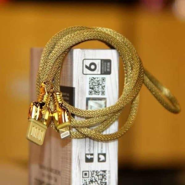 Cable IPHONE Doré charge rapide Remax RC-063I