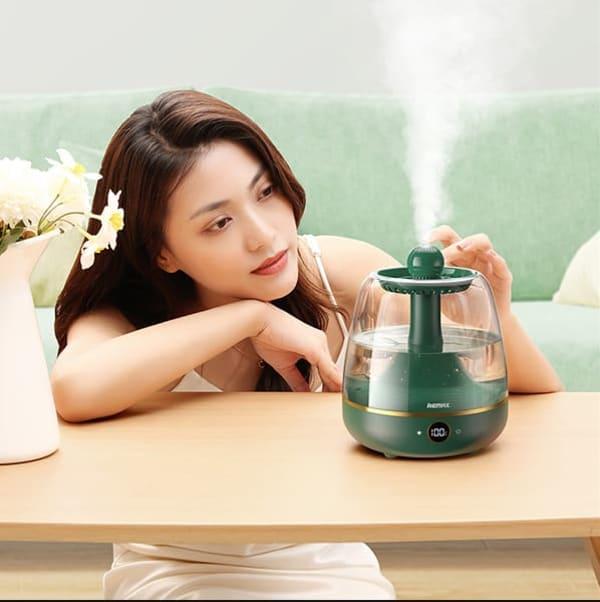 Humidificateur & Diffuseur à vapeur d'huiles essentielles 1.6L vert RT-A700 Remax