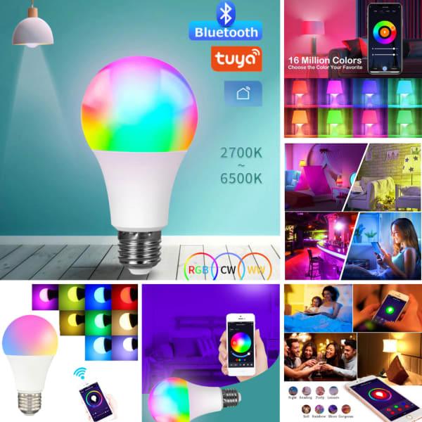 Lampe WiFi Connectée LED RGB Intelligente E27 Lampe intelligente