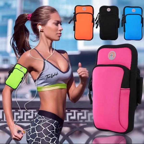 Sac de Sport avec brassard pour course à pied, téléphone portable, porte-poignet