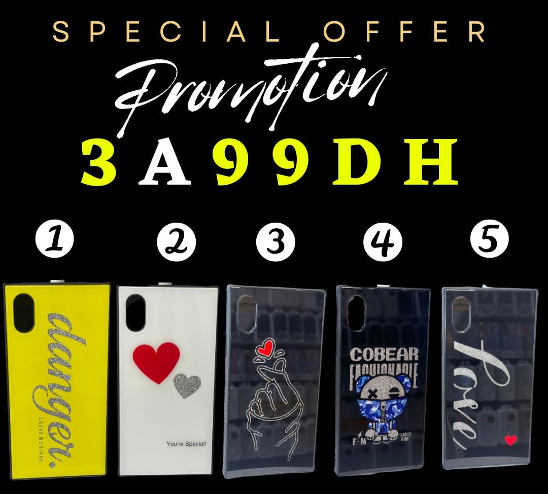 3 Pochettes a 99Dh IPhone X SQUAR REMAX