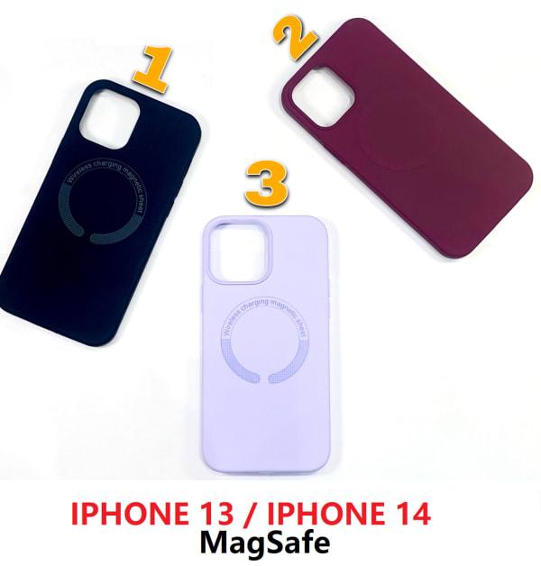 Coque IPhone 13 & 14 Magsafe de chargement magnétique sans fil en Silicone 1614