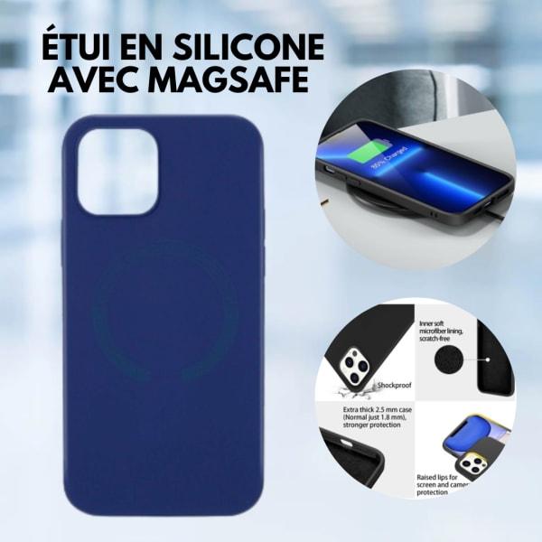 Coque IPHONE en silicone MagSafe Bleu 1614