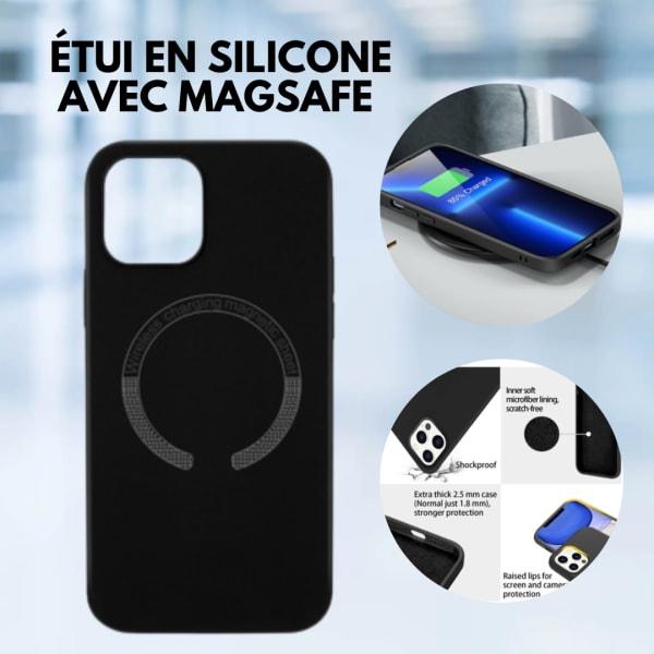 Coque IPHONE en silicone MagSafe Noir 1614