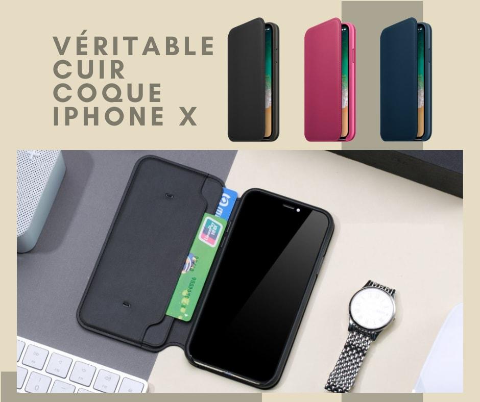 Coque en cuir, Ideal pour iPhone X RM-1659 pochette Remax
