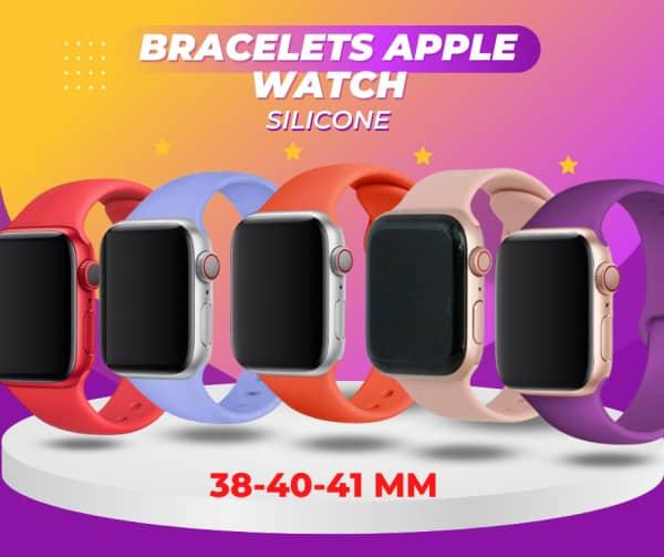 Bracelets EN SILICONE Apple Watch sport pour Apple Watch 30-40-41mm