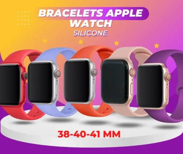 Bracelets EN SILICONE Apple Watch sport pour Apple Watch 30-40-41mm